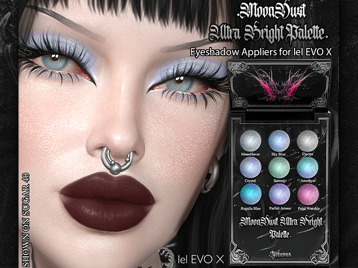 .SN. MoonDust Ultra Bright Eyeshadow Palette. Lel EVOX