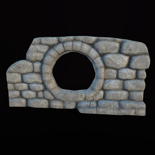 {S} Full Perm Stone Wall Window