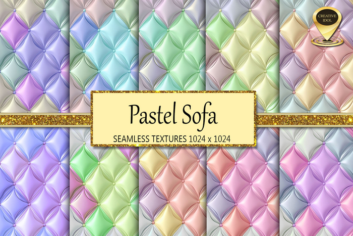 Pastel Sofa Seamless Textures