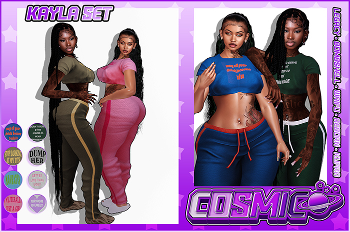 [cosmic kayla joggers] red black