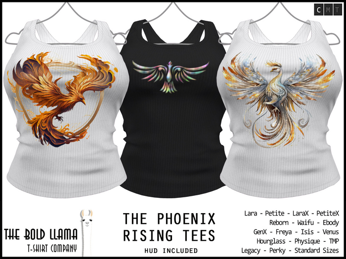 The Bold Llama T-Shirt Co. PHOENIX RISING Tees
