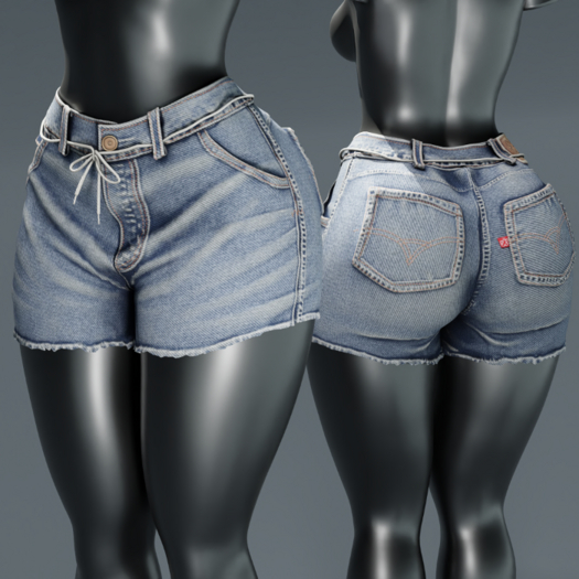 ardor* - string shorts (soft blue)