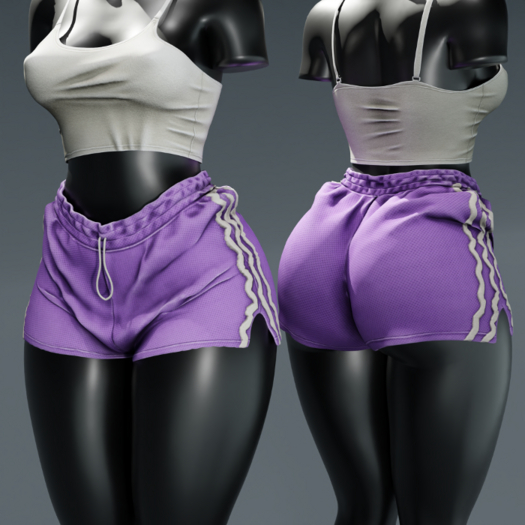 ardor* - swiggle shorts (purple)