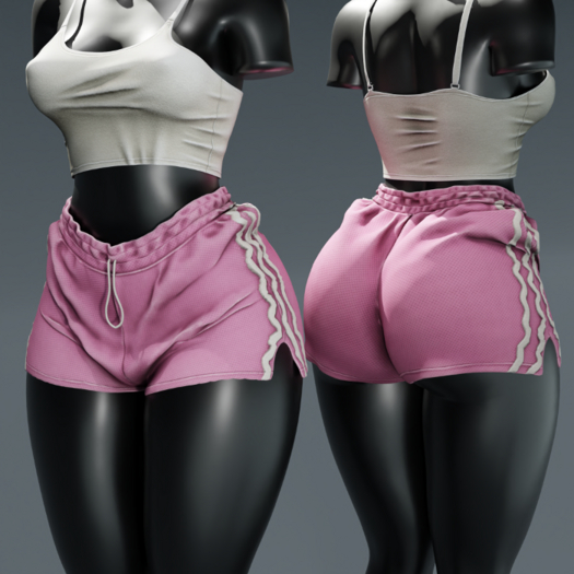 ardor* - swiggle shorts (pink)