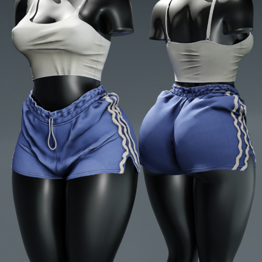 ardor* - swiggle shorts (blue)