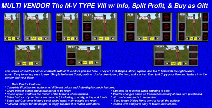 M-V TYPE VIII w/ Info Button, Split Profit, Buy as Gift Options Multi Vendor