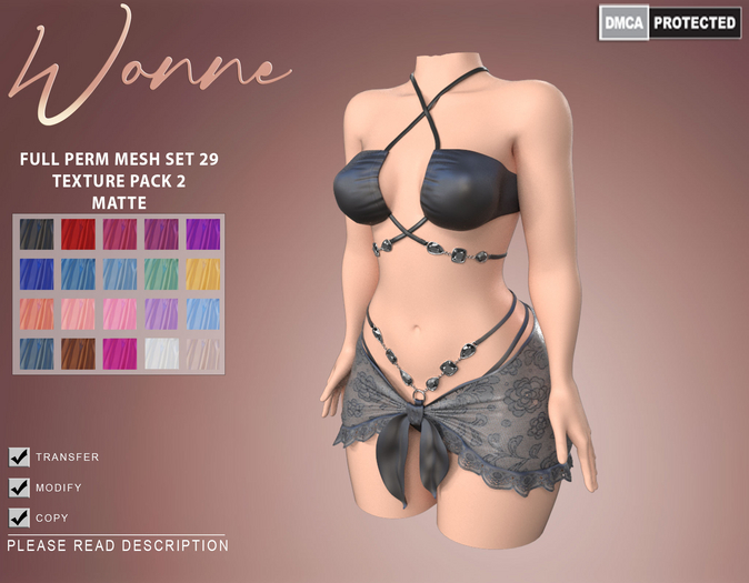 WONNE (29) Full Perm Mesh (Texture Pack 2)