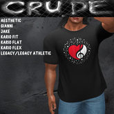 Music Notes and Heart Men's T-Shirt (MCT) <Wear Me>