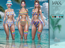 ❤️, Max , Gay pride Bikini Outfit, All Included, 5 Textures