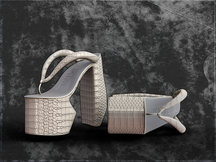 DILEMMA - Karter Croc Plats Grey 
