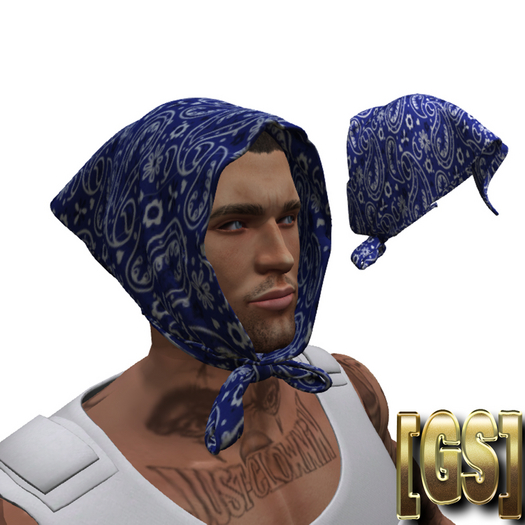 [GS] Babushka Bandana Blue