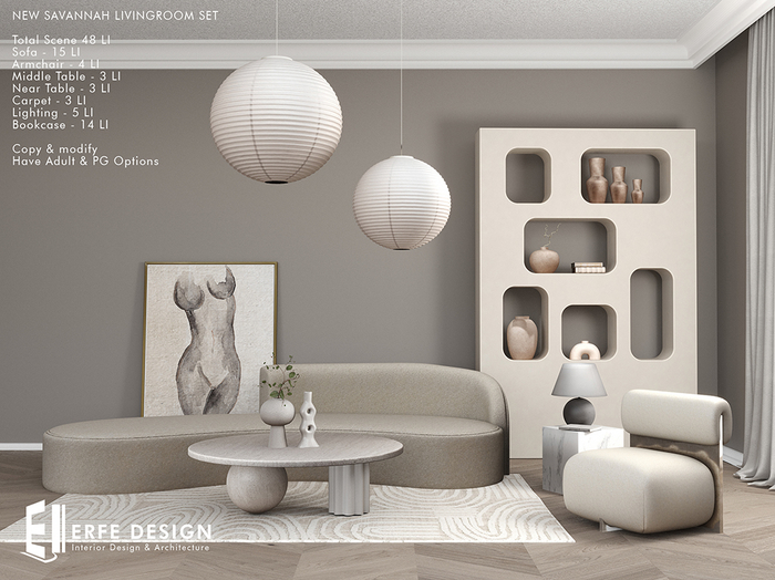New Savannah Livingroom Set 48LI PG [Erfe Design]*