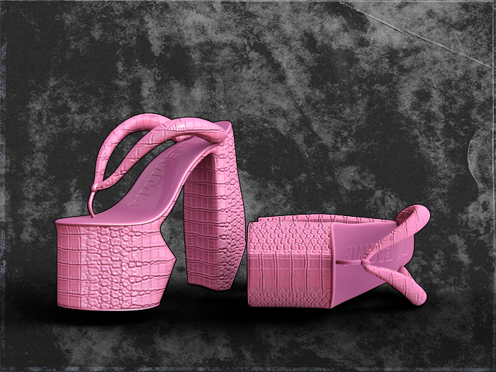 DILEMMA - Karter Croc Plats Pink