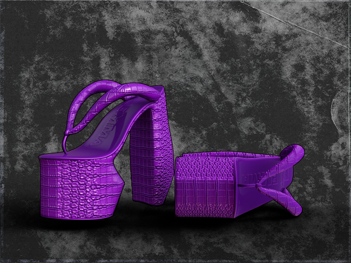 DILEMMA - Karter Croc Plats Purp 