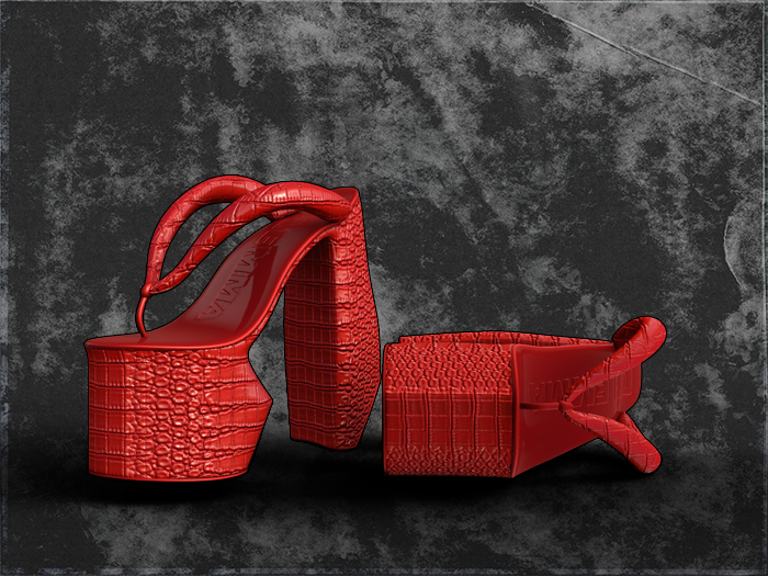 DILEMMA - Karter Croc Plats Red 