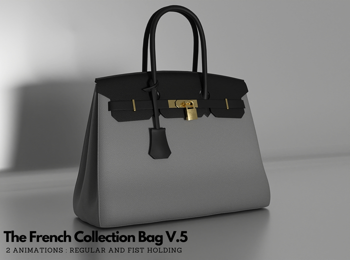 The french Collection V.5 bag  grey-black 