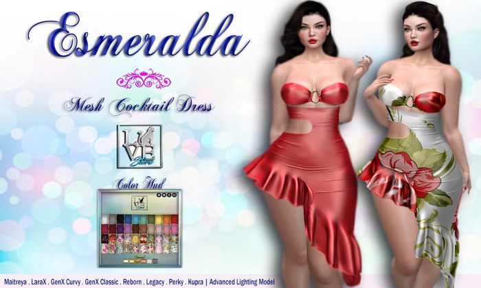 =LCS= Esmeralda Mesh Cocktail Dress w/ Color HUD (Add me!)