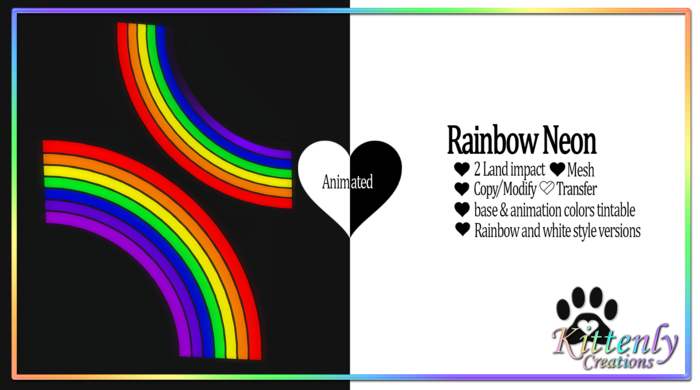 Kittenly Creations - Rainbow Neon