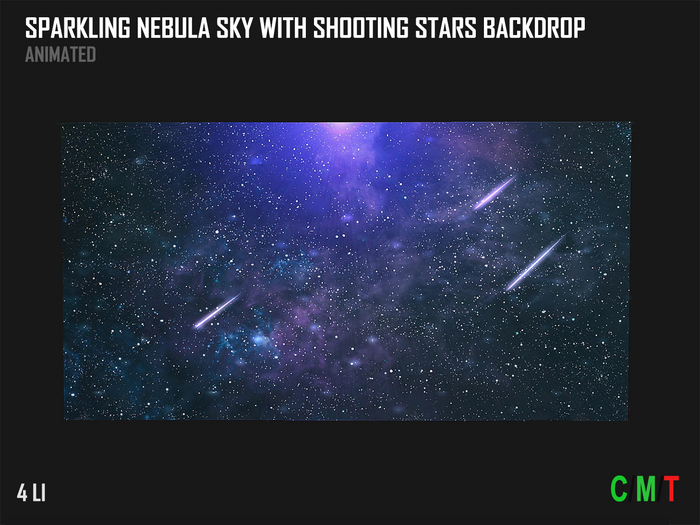 Chibby - Animated Sparkling Nebula Sky & Shooting Star Backdrop (Add Me)