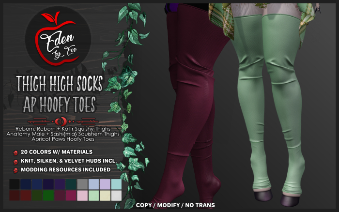 Eden by Eve // Thigh High Socks - Ap Hoofy Toes