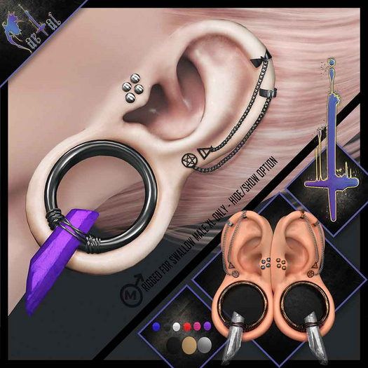 FaeTal - Ear 03- Swallow XL - Male