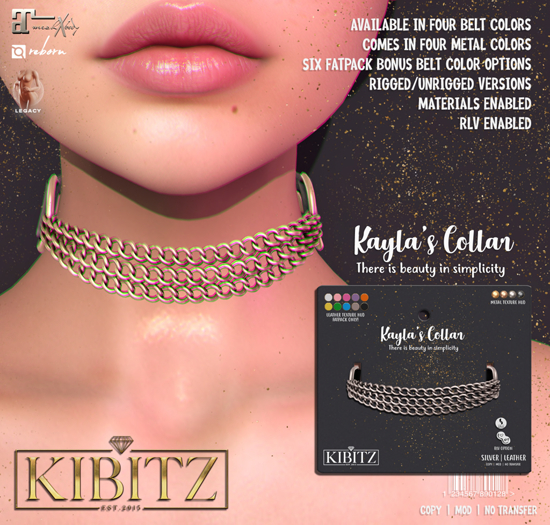 Kibitz - Kayla's collar - white
