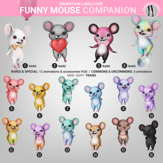4. SEmotion Libellune Funny Mouse Companion RARE