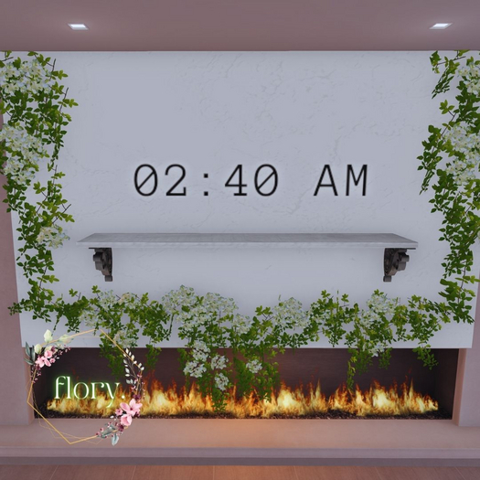 flory. - Marble Digital Clock Wall / ADD