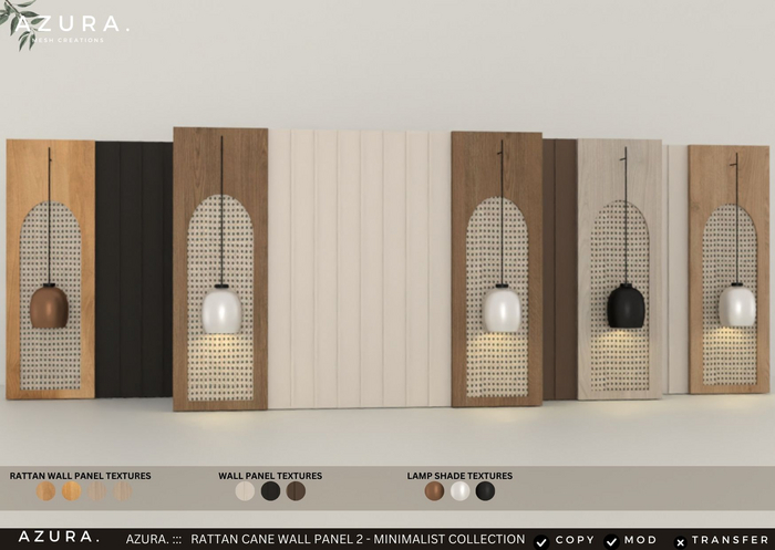 AZURA ::: RATTAN CANE PANELS VO.02 - MINIMALIST COLLECTION 