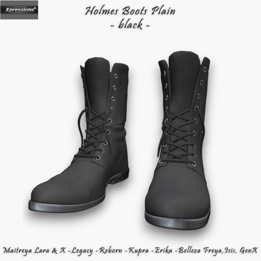 [Xprs] - Holmes Boots Plain Black