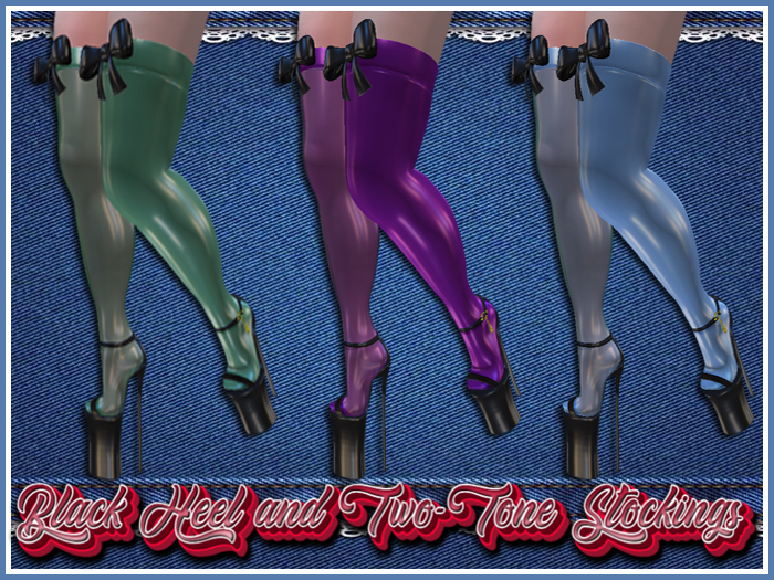 --{Mefy's}-- Maitreya Black Heels (Socks Color Bitexture)