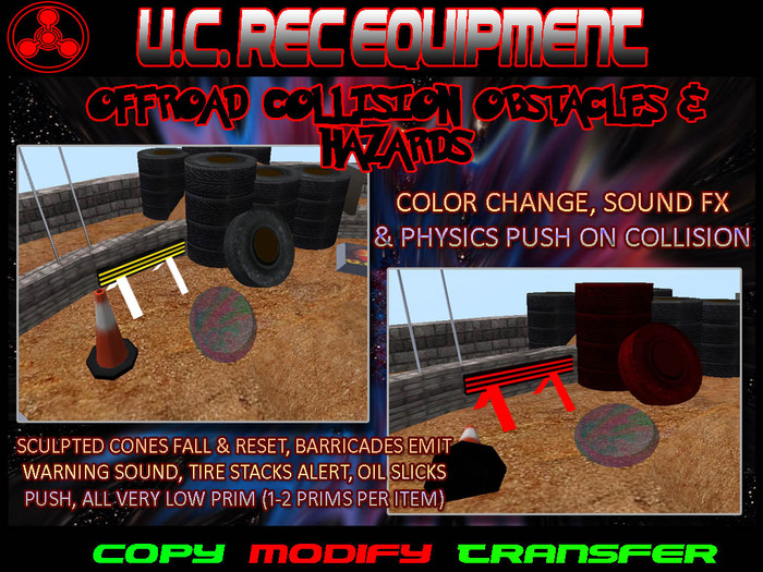 Off-Road Collision Obstacles & Hazards Kit (Scripted)