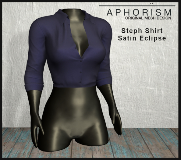 !APHORISM! - Steph Shirt Satin Eclipse