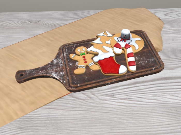 Christmas Cookies on Baking Board