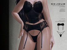 SOJOUR - Agita garter belt & thong - fatpack