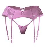 SOJOUR - Agita garter belt & thong - pink