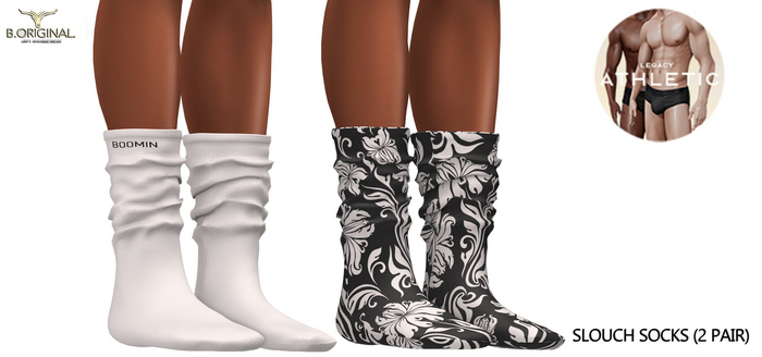 B.ORIGINAL. LEGACY SLOUCH SOCKS WHITE