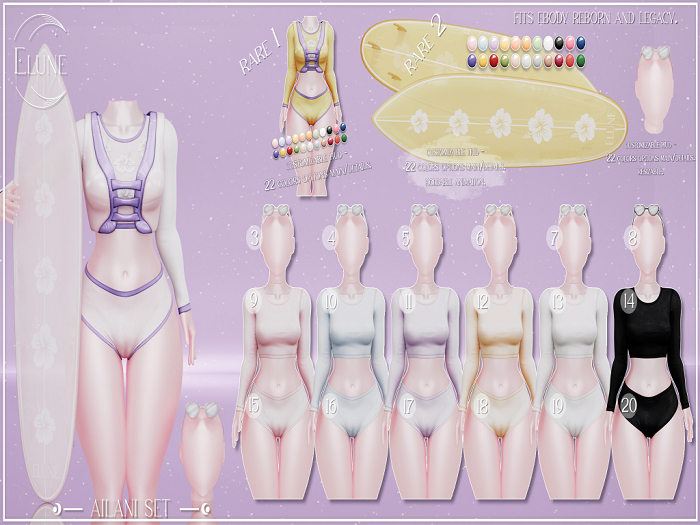 2. Elune. Ailani Set (Ebody Reborn) - RARE