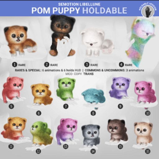 4. SEmotion Libellune Pom Puppy Holdable RARE