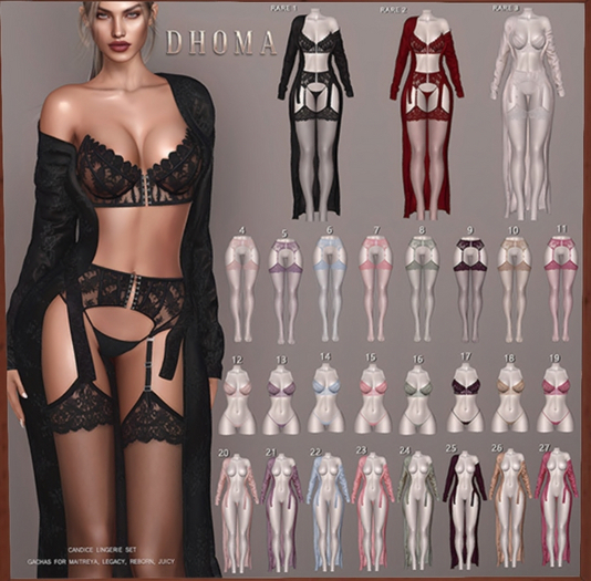 2. Dhoma - Candice Lingerie Set Red Reborn RARE