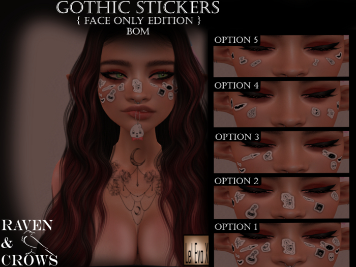 Gothic Stickers *Face Only*