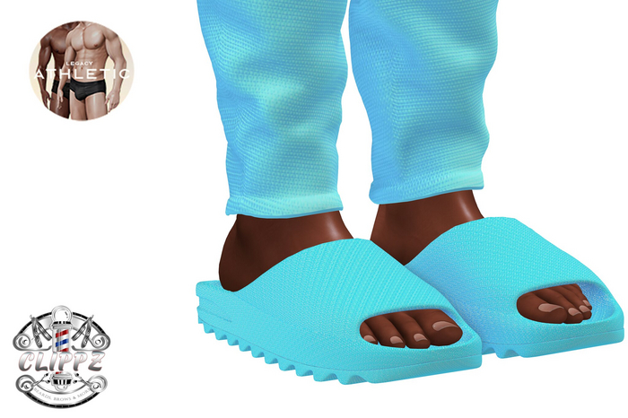 CLIPPZ Legacy Chunky Slides Turquoise