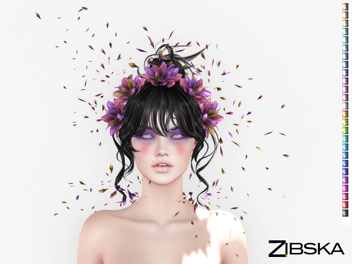 Zibska ~ Agacia color change floral headpiece and orbits