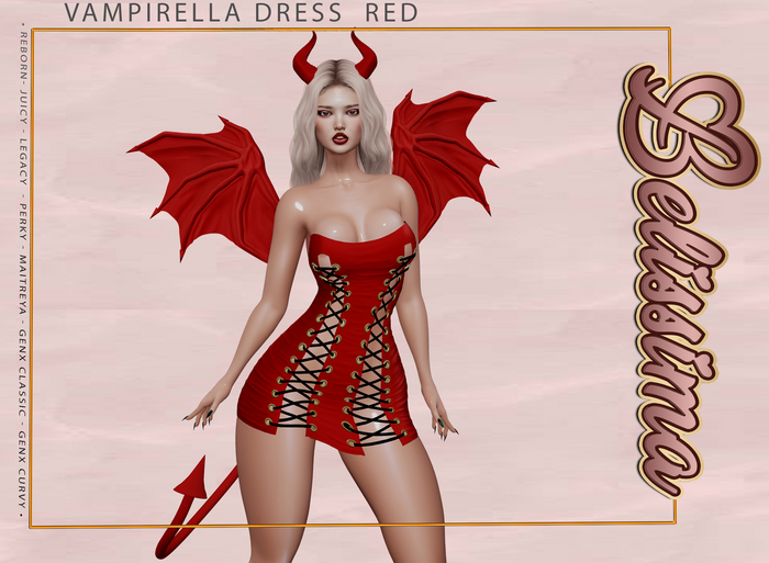[Belissima] Vampirella Dress  Red