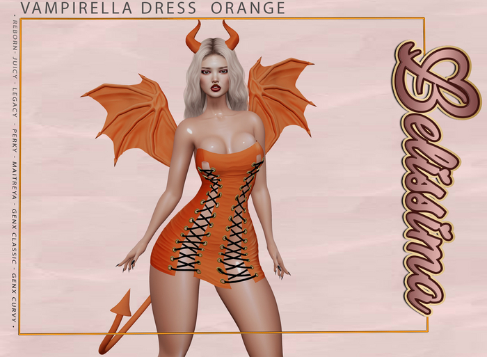 [Belissima] Vampirella Dress  Orange
