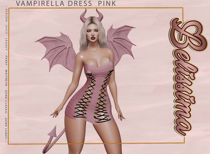 [Belissima] Vampirella Dress  Pink