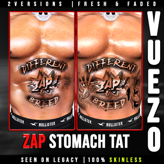 [Vuezo] Zapp Stomach Tattoo