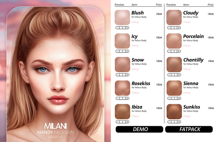 MILANI - "MANDY" FACE SKIN / ROSEKISS