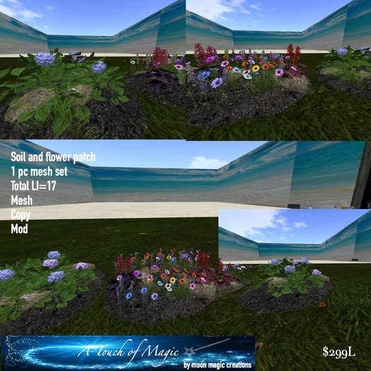 Soil & flowers patch-Box Li=17