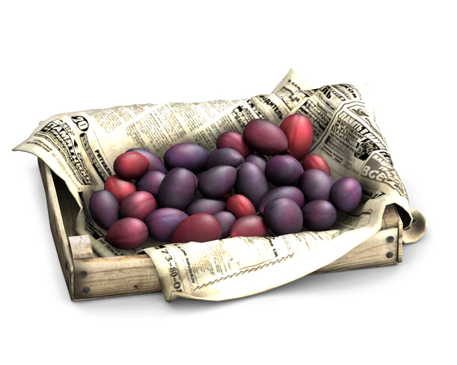 OW Crate of plums